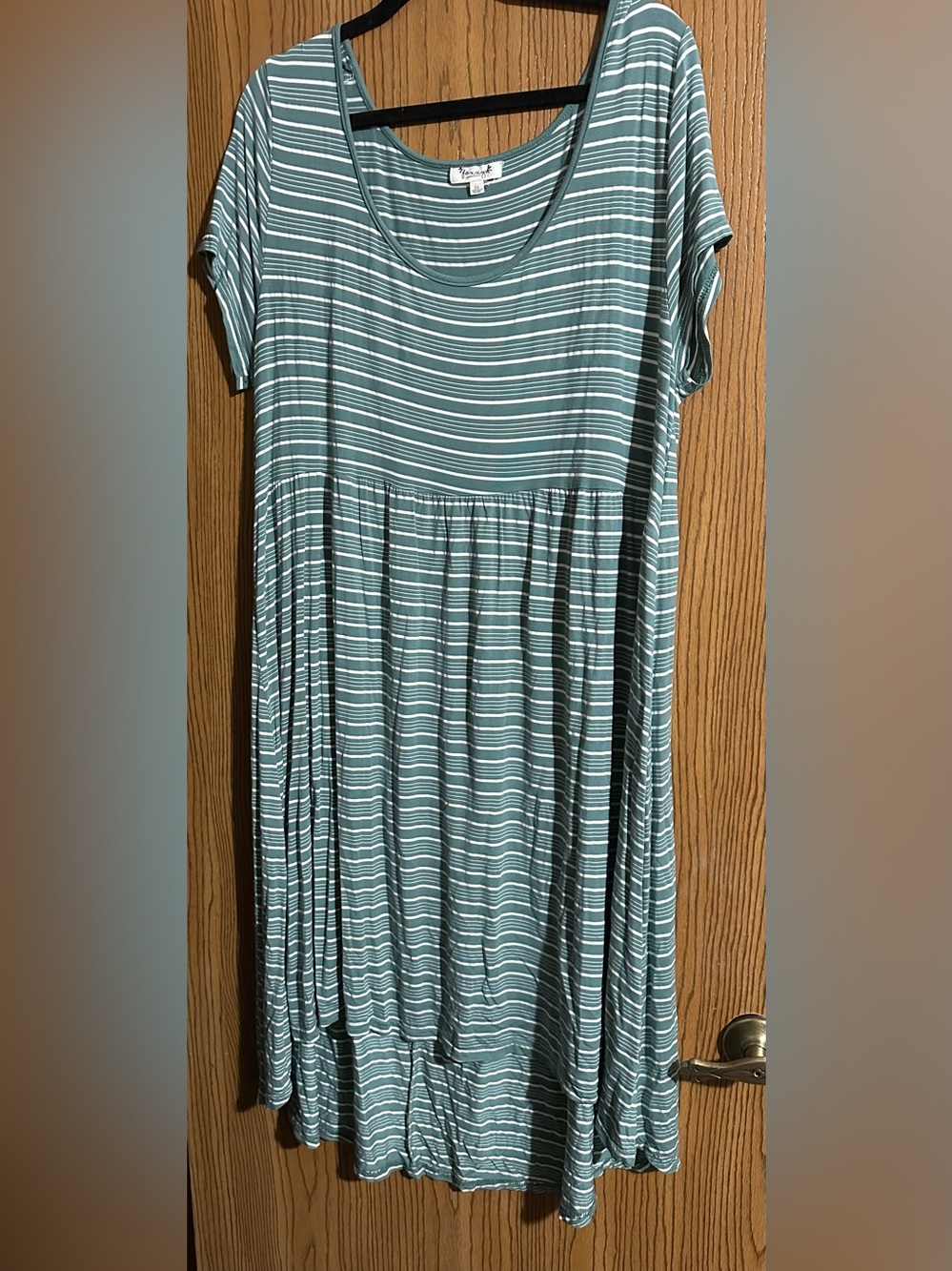 Striped Mint Green Midi Dress